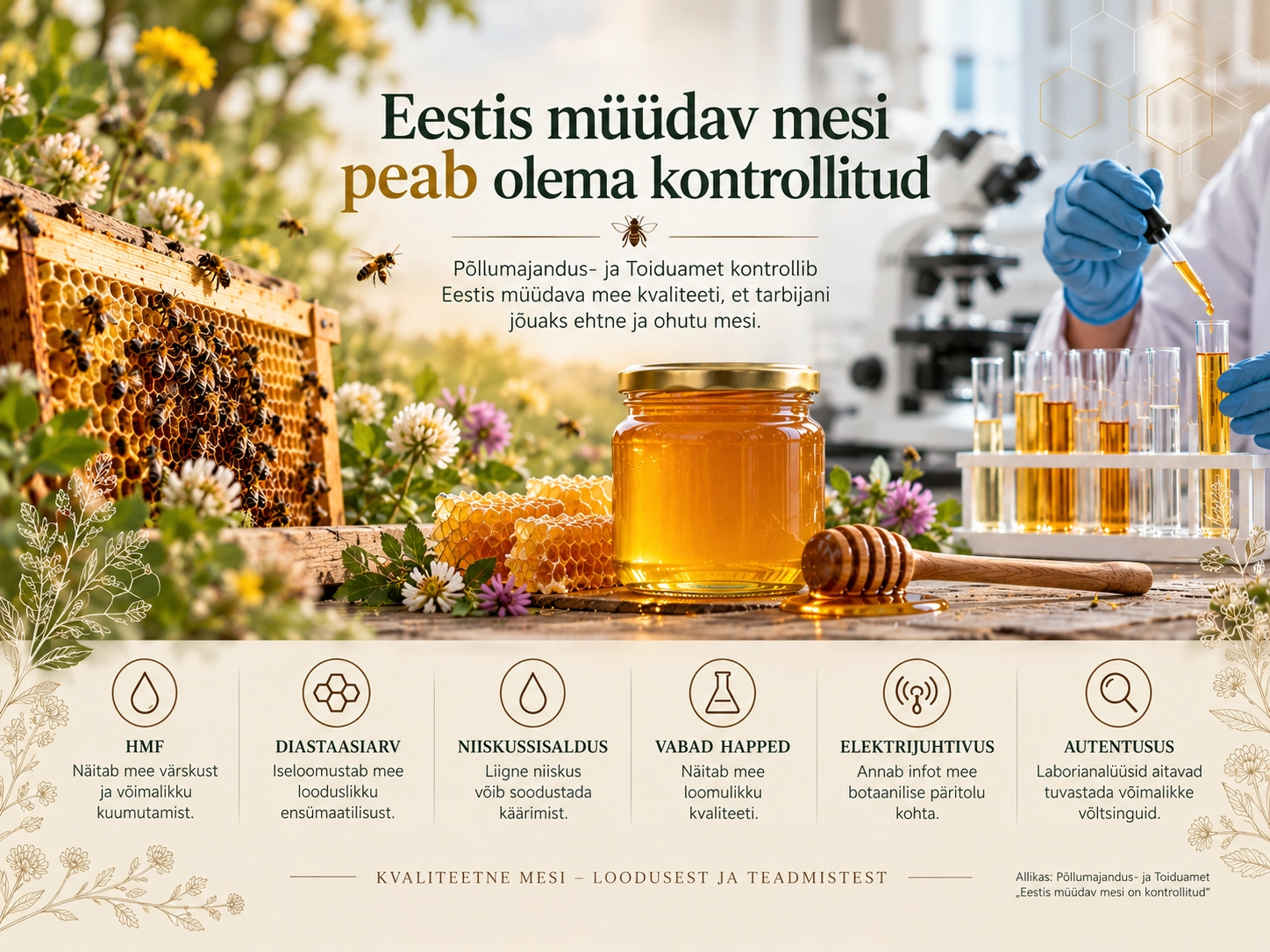 Mesindus ja mesi – kvaliteetne Eesti mesi ja usaldusväärsed mesindussaadused PTA seisukohalt